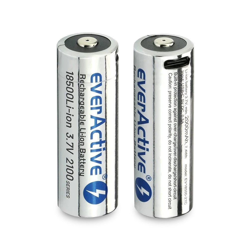 Rechargeble battery 18500 3,7V Li-ion 2100 mAh USB-C - Image 5