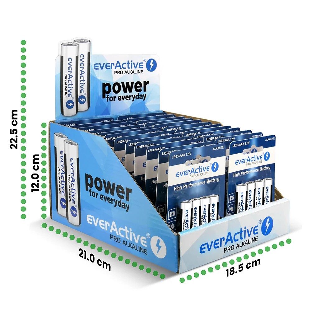 PRO ALKALINE BATTERIES LR03/AAA DISPLAY 96 PCS - Image 4