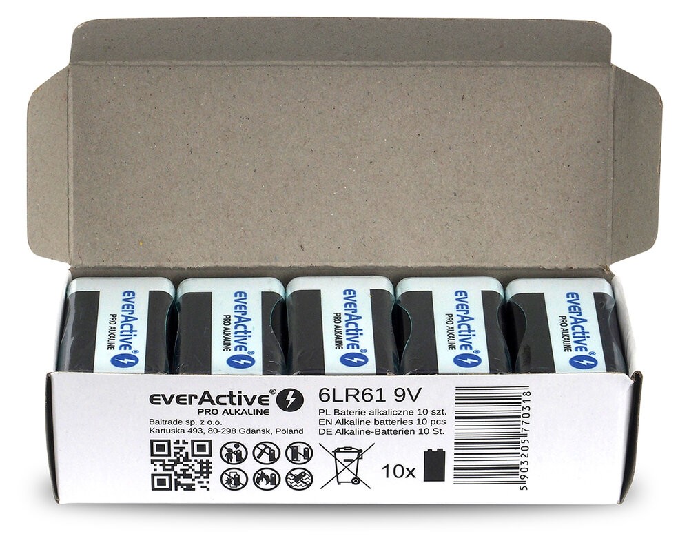 BATTERY R9/6LR61 9V PRO ALKALINE 10 PCS - Image 2
