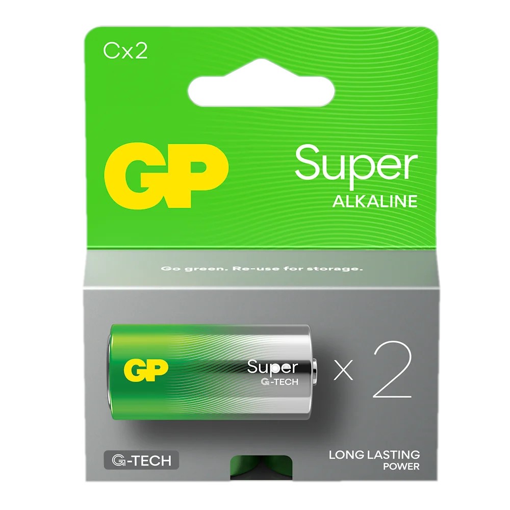 Alkaline Batteries LR14 /C SUPER 2 pcs (G-TECH)