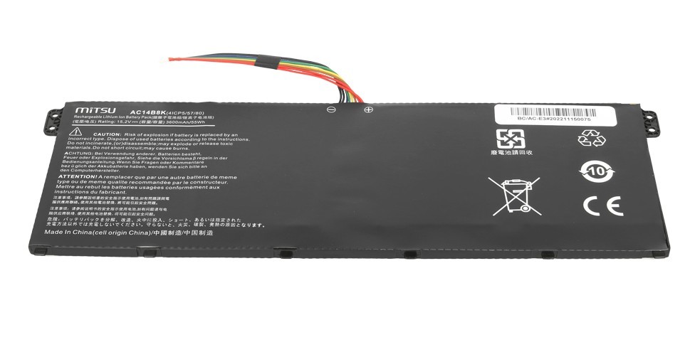 Battery for Acer Aspire E3-111 V5-122 3600mAh (52 Wh) - 15.2 Volt - Image 4
