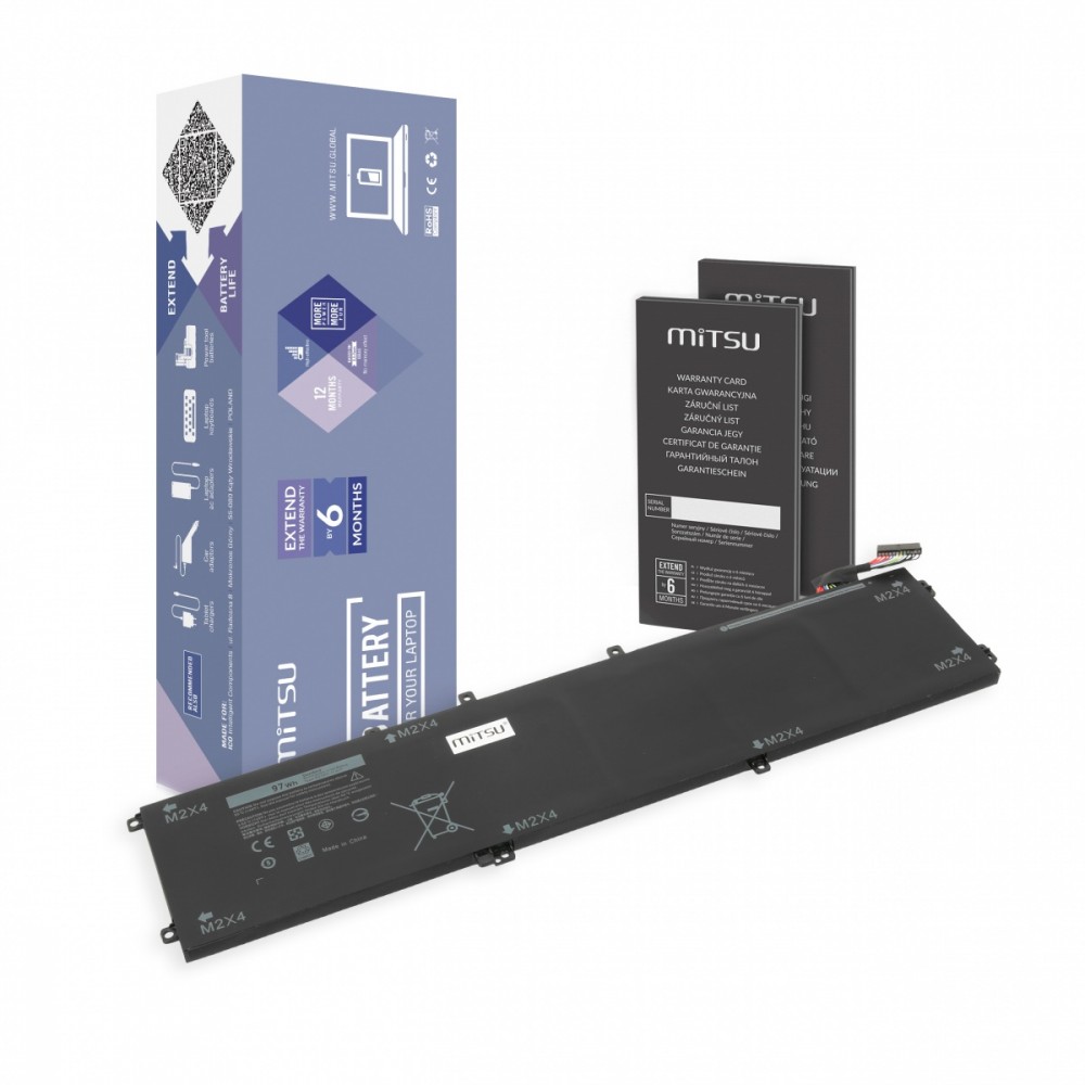 Battery for Dell XPS 15 9550 - 6GTPY 6000 mAh (69 Wh) 11.55 Volt
