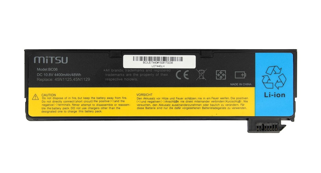 Battery for Lenovo T440, X240 4400 mAh (48 Wh) 10.8 - 11.1 Volt - Image 3