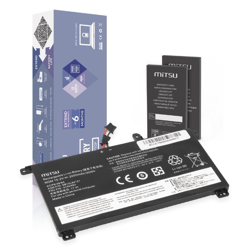 Battery 01AV493 for Lenovo ThinkPad T570 T580 P51S 2000 mAh (30 Wh) 15.2V
