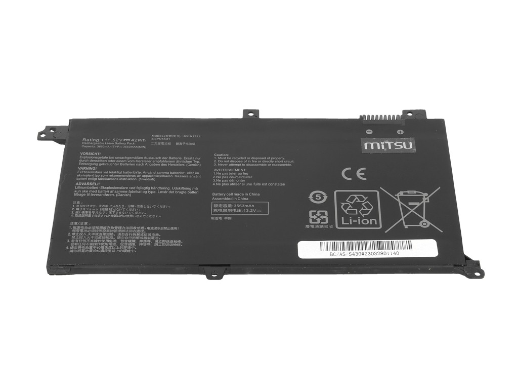 Battery Asus B31N1732 VIVOBOOK S430 X430U K430 - Image 3