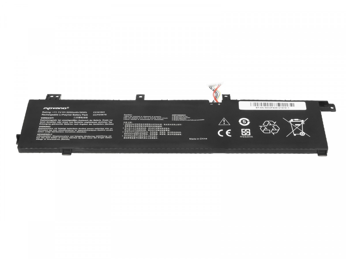 Battery C31N1843 for Asus VivoBook S432F S432FA S432FL S532F S532FA S532FL - 3200 mAh (36 Wh) - Image 3