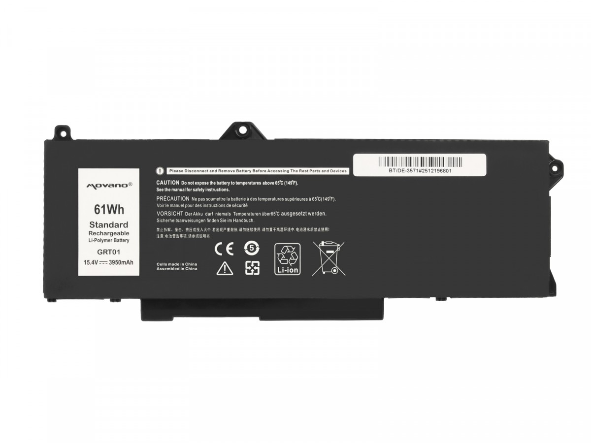 Battery GRT01 for Dell Latitude 5421 5521 5531 Precision 3470 3561 3571 3581 - 3950 mAh (61 Wh) - Image 5