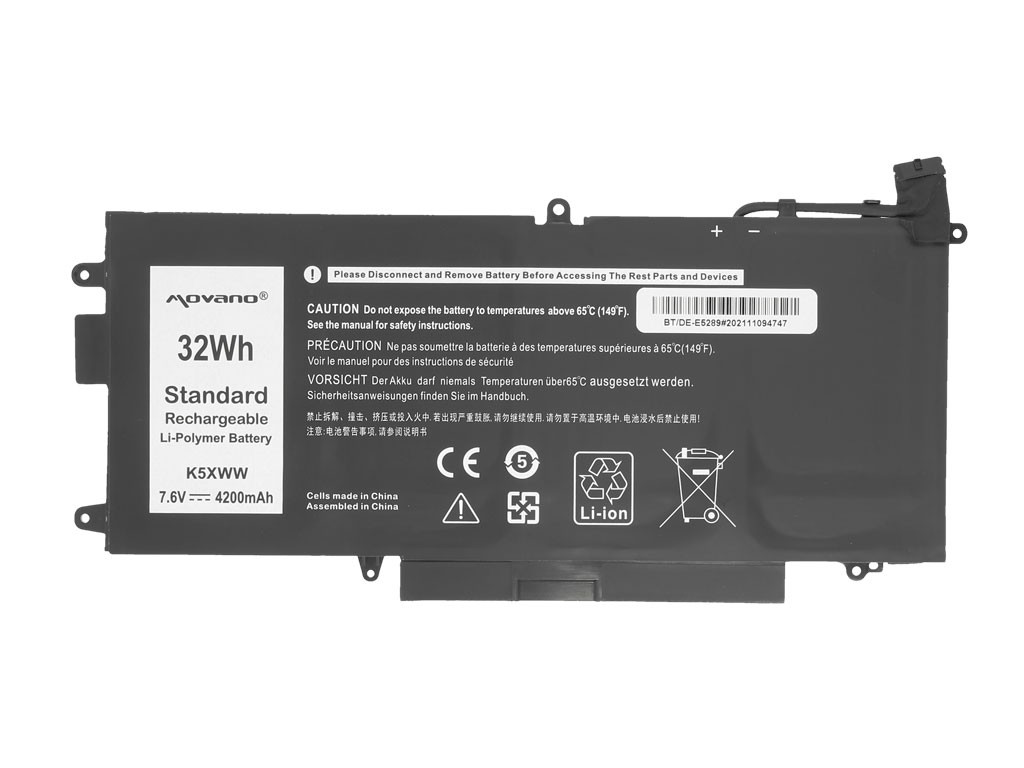 Battery K5XWW for Dell Latitude 5289 7390 2-in-1 - 4200 mAh (32 Wh) - Image 5