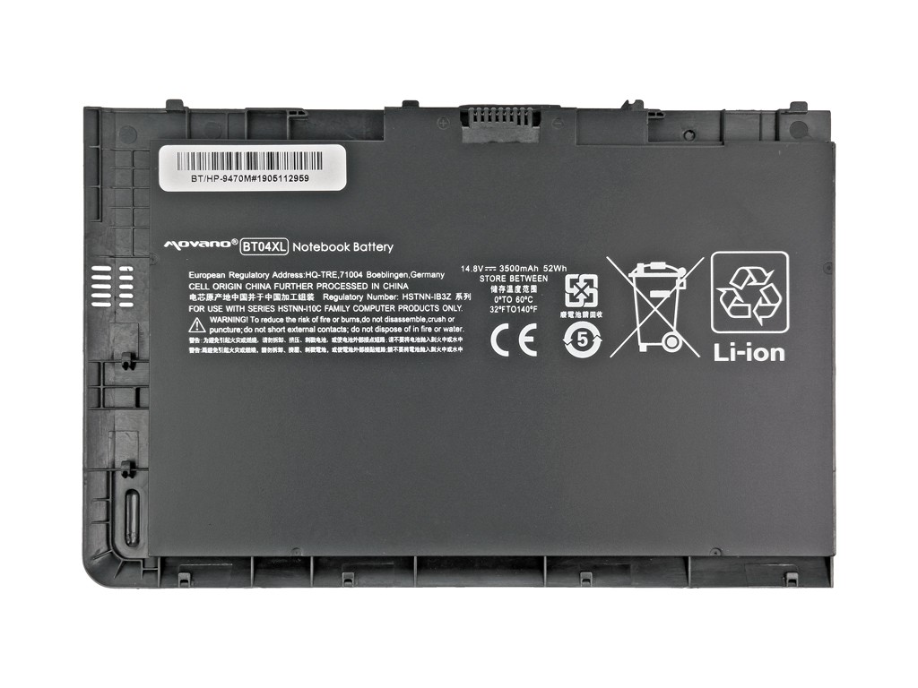 Battery BT04XL for HP EliteBook Folio 9470m 9480m - 3500 mAh (52 Wh) - Image 5