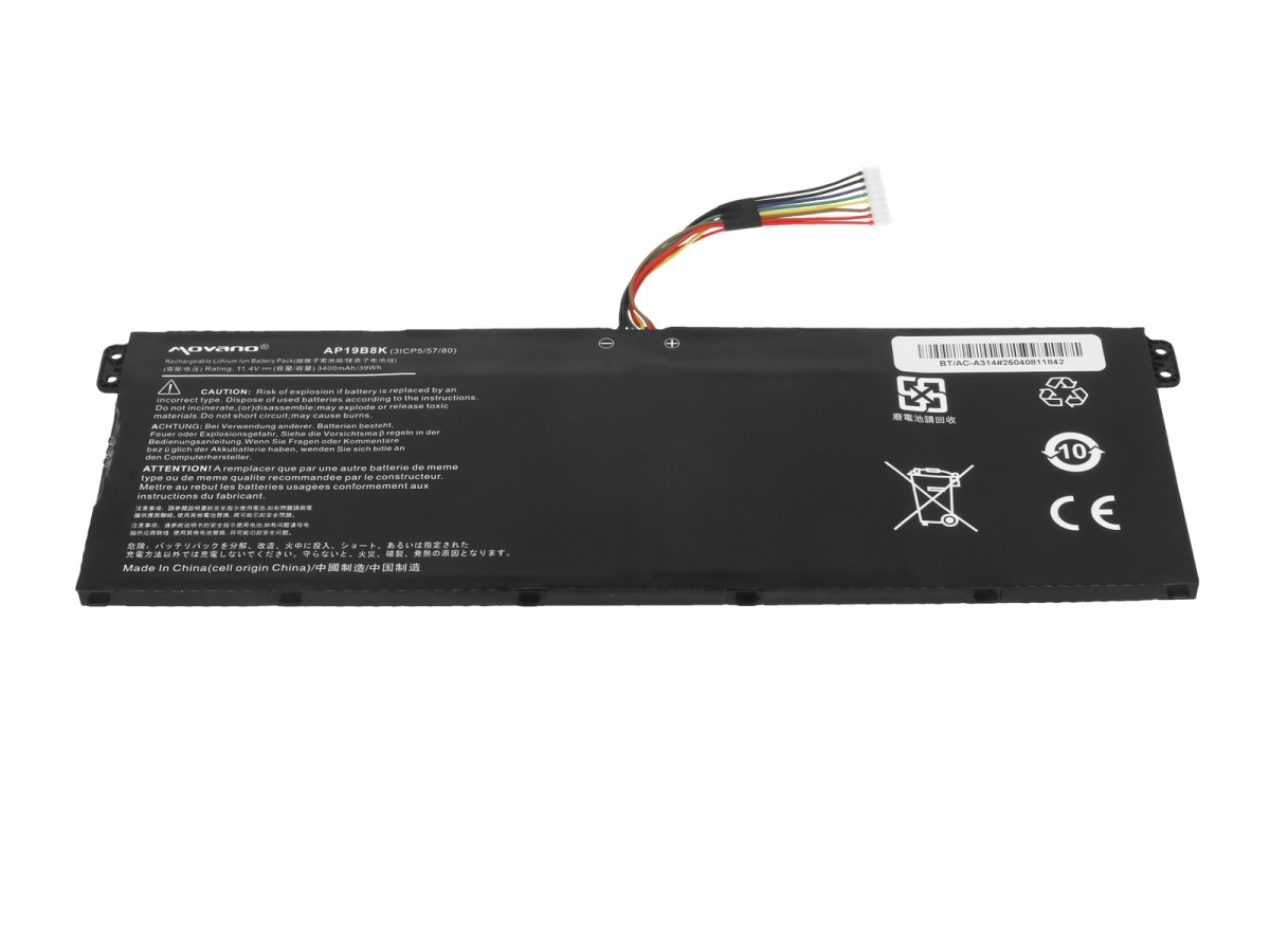 Battery AP19B8K for Acer Aspire 3 A314-22 A315-56 A315-57 A315-58 A317 - 3400 mAh (39 Wh) - Image 3