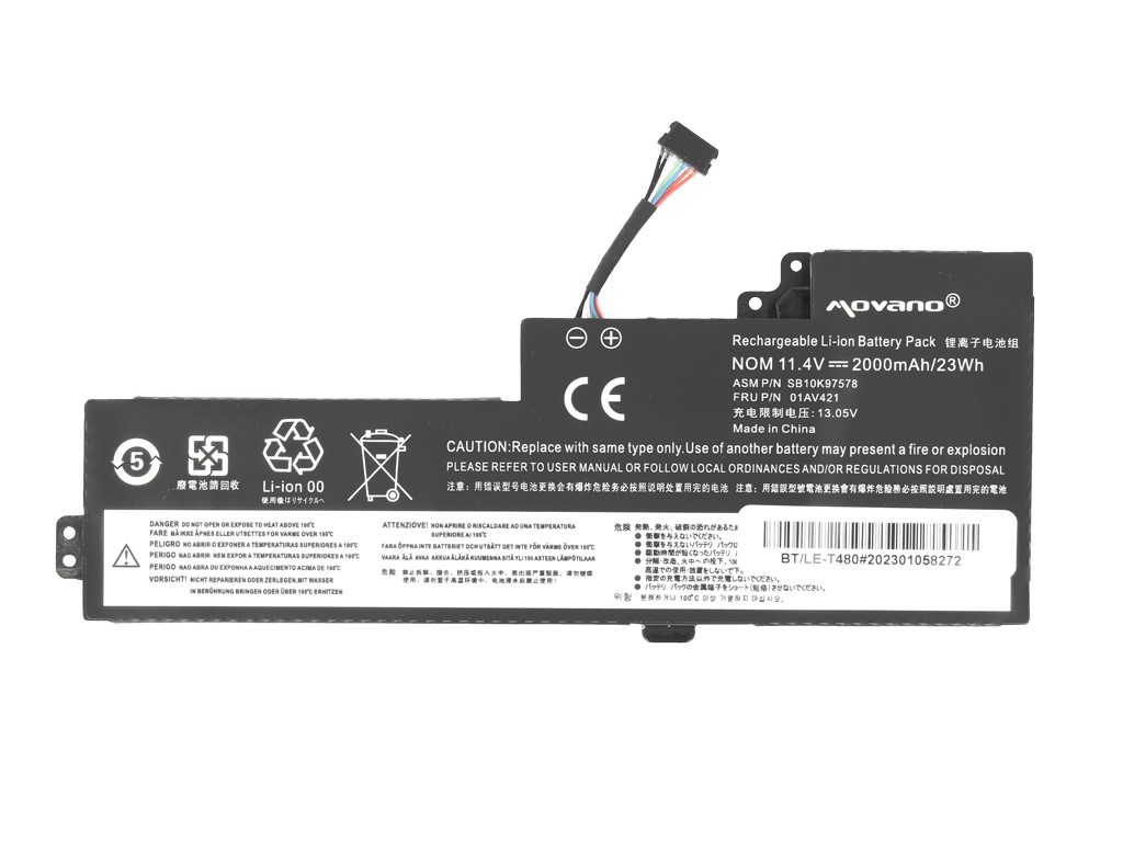 Battery 01AV419 for Lenovo T470 T480 A475 A485 - 2000 mAh (23 Wh) - Image 5