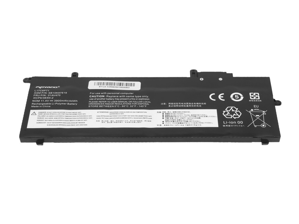 Battery L17C6P71 for Lenovo Thinkpad X280 A285 - 3900 mAh (44 Wh) - Image 3