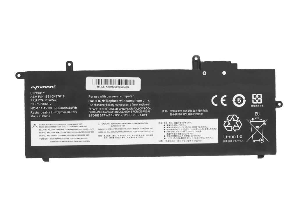 Battery L17C6P71 for Lenovo Thinkpad X280 A285 - 3900 mAh (44 Wh) - Image 5