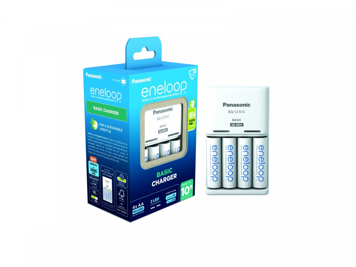 Eneloop basic charger BQCC51 + AA 4 pcs.