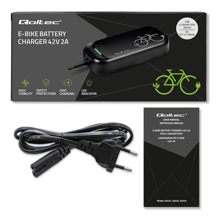 36V Electric Bike & Scooter Charger | 42V Output | 2A | 5.5 × 2.5 mm Connector | Waterproof | Includes Power Cable - Image 12