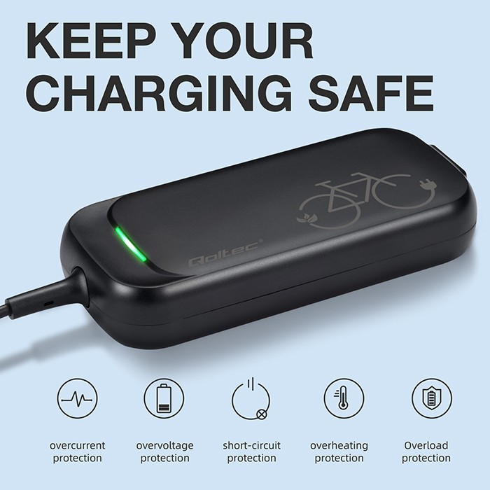 36V Electric Bike & Scooter Charger | 42V Output | 2A | 5.5 × 2.5 mm Connector | Waterproof | Includes Power Cable - Image 5
