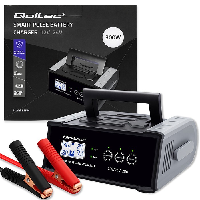 Charger 12V 24V 25A AGM GEL SLA battery LCD - Image 12