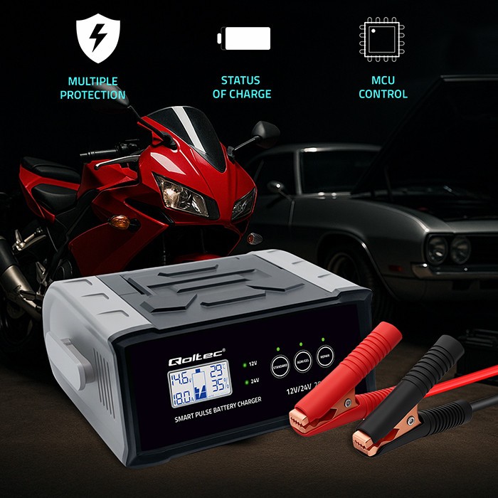 Charger 12V 24V 25A AGM GEL SLA battery LCD - Image 3
