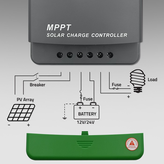 Solar charge controller MPPT 60A 12V24V LCD - Image 3