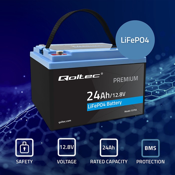 LiFePO4 battery 12.8V, 24Ah, 307.2Wh,BM - Image 2