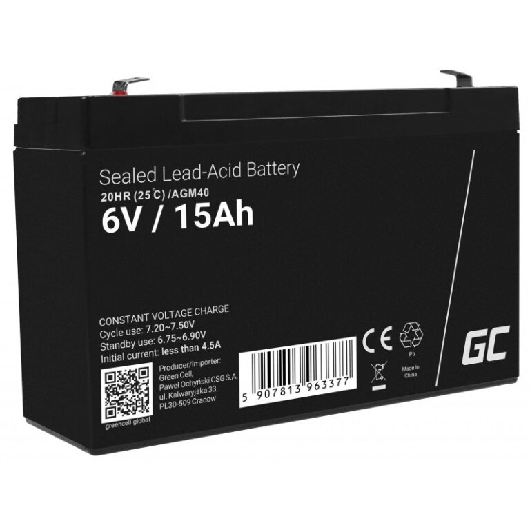 Battery AGM VRLA 6V 15Ah